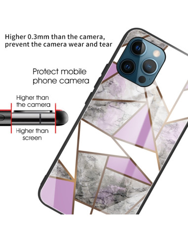 Cover iPhone 13 Pro Max Vetro Marmo | Melacompro
