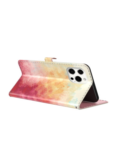 Cover iPhone 13 Pro Pelle Acquerello Spring cherry | Melacompro