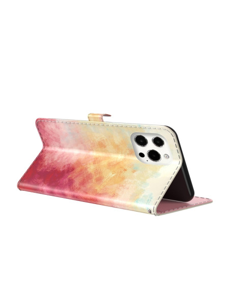 Cover iPhone 13 Pro Pelle Acquerello Spring cherry | Melacompro