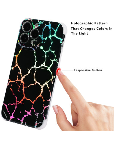 Cover iPhone 13 Pro Max Marmo Nero TPU | Melacompro