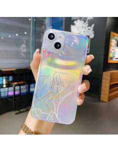 Cover iPhone 13 Pro Max TPU Marmo Giallo Grigio