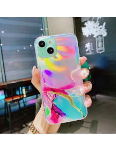 Cover iPhone 13 Pro Max TPU Marmo Giallo Verde