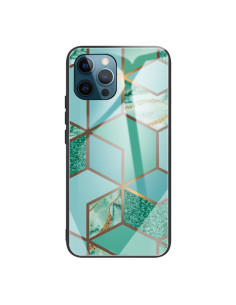 Cover iPhone 13 Pro Max Glass Marmo Verde