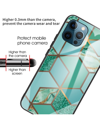 Cover iPhone 13 Pro Max Glass Verde | Melacompro