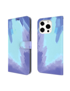 Cover iPhone 13 Pro Pelle PU Acquerello Invernale