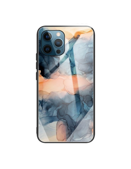 Cover iPhone 13 Pro Max Vetro Marmo Blu Abstract Blu | Melacompro