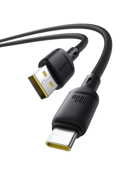 Cavo USB-C Baseus 100W 1m Silky Nero | Melacompro