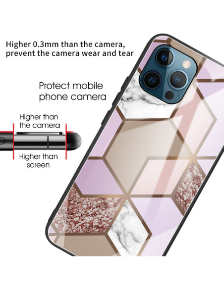 Cover iPhone 13 Pro Max Glass Marmo | Melacompro