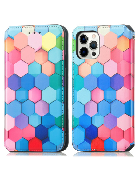 Cover iPhone 13 Pro Pelle Favo Multicolore | Melacompro