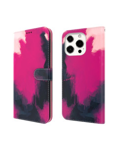 Cover iPhone 13 Pro PU Leather Flip Multicolore Berry color