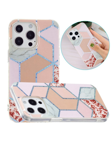 Cover iPhone 13 Pro TPU Rombi Rosa | Melacompro