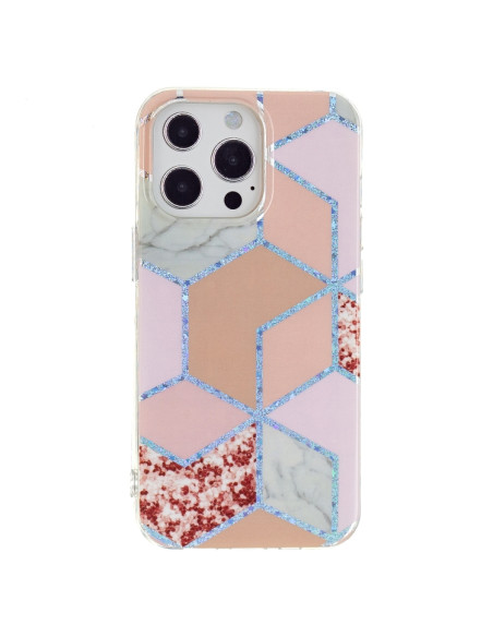 Cover iPhone 13 Pro TPU Rombi Rosa | Melacompro