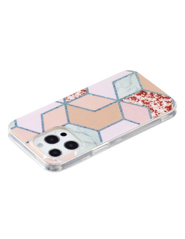 Cover iPhone 13 Pro TPU Rombi Rosa | Melacompro