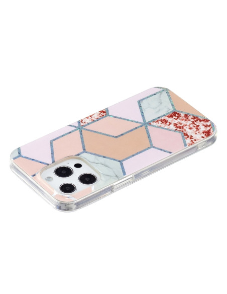 Cover iPhone 13 Pro TPU Rombi Rosa | Melacompro