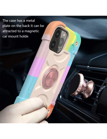 Cover iPhone 13 Pro Silicone Antiurto Colorful rose Oro | Melacompro