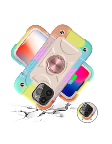 Cover iPhone 13 Pro Silicone Antiurto Colorful rose Oro | Melacompro