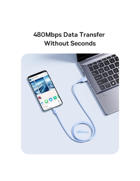 Cavo USB-C Baseus 100W 1m Silky Nero | Melacompro