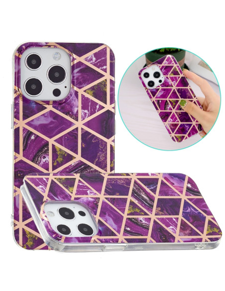 Cover iPhone 13 Pro TPU Rombi Viola | Melacompro
