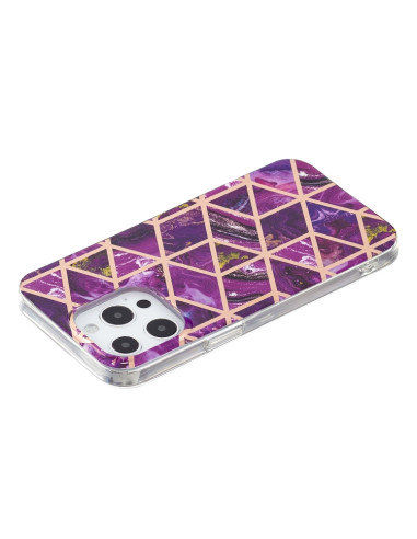 Cover iPhone 13 Pro TPU Rombi Viola | Melacompro