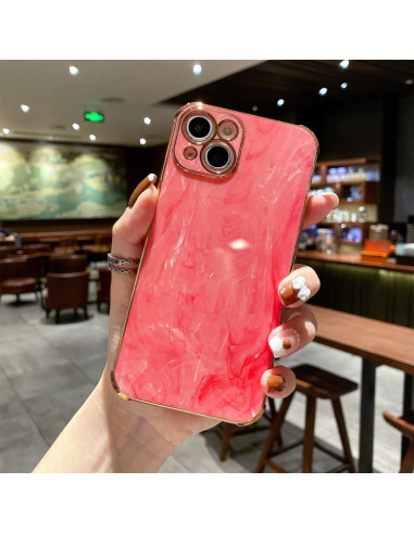 Cover iPhone 13 Pro Marmo Antiurto Rosso | Melacompro