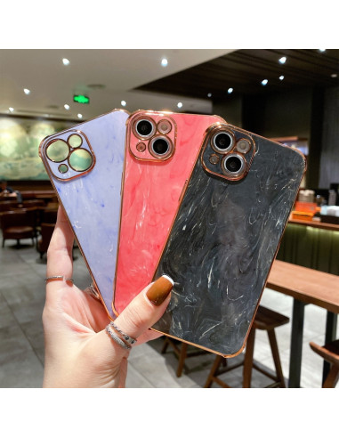 Cover iPhone 13 Pro Marmo Antiurto Rosso | Melacompro