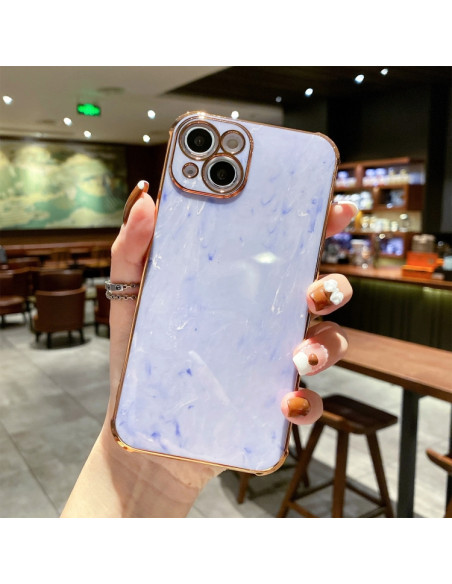 Cover iPhone 13 Pro Marmo Antiurto Light Viola | Melacompro