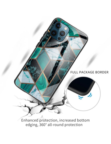 Cover iPhone 13 Pro Glass Marmo Verde | Melacompro