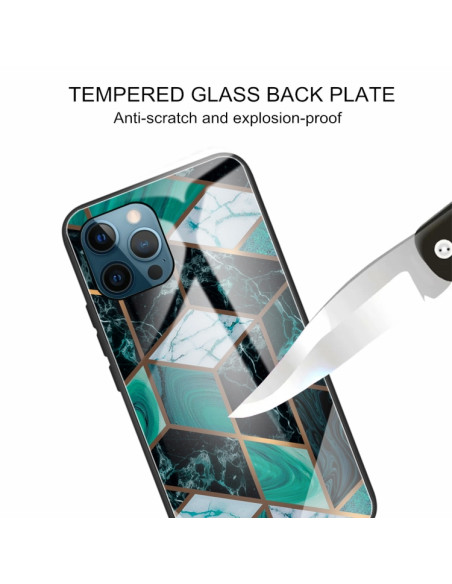 Cover iPhone 13 Pro Glass Marmo Verde | Melacompro