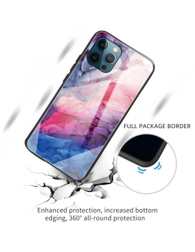 Cover iPhone 13 Pro Vetro Marmo Rosso Abstract Rosso | Melacompro