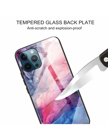 Cover iPhone 13 Pro Vetro Marmo Rosso Abstract Rosso | Melacompro