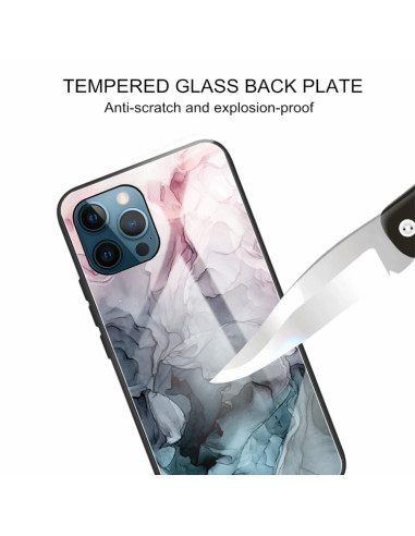 Cover iPhone 13 Pro Vetro Marmo Rosso Abstract light Rosa | Melacompro