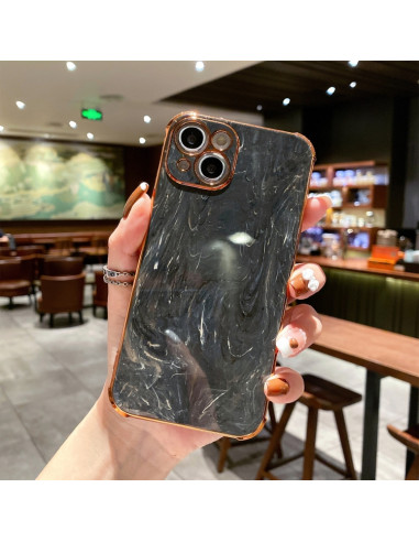 Cover iPhone 13 Pro Marmo Antiurto Nero | Melacompro