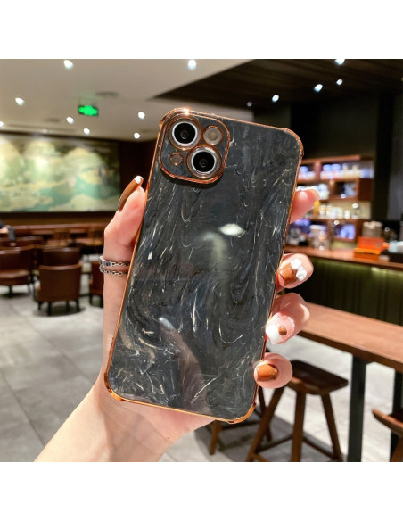 Cover iPhone 13 Pro Marmo Antiurto Nero | Melacompro