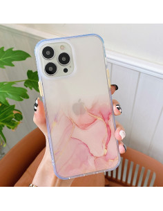 Cover iPhone 13 Pro TPU Antiurto Glitterato Oro Rosa