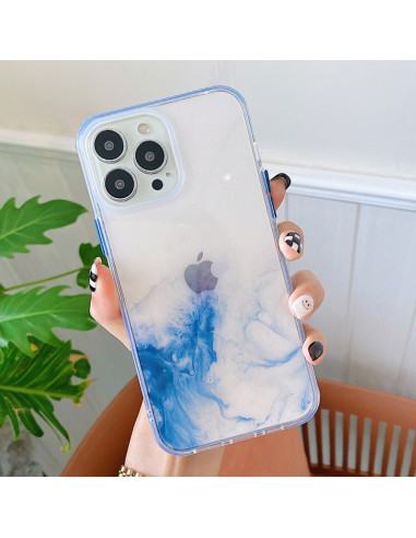 Cover iPhone 13 Pro TPU Antiurto Glitter Light Blu | Melacompro