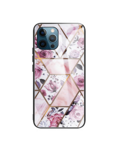 Cover iPhone 13 Pro Glass Marmo Astratto Rombi