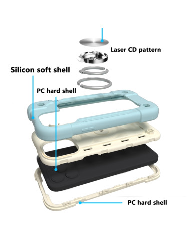 Cover iPhone 13 Pro Silicone Antiurto Ice Blu | Melacompro