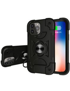 Cover iPhone 13 Pro Silicone + PC Antiurto Avocado Nero