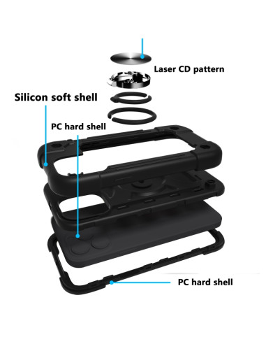 Cover iPhone 13 Pro Silicone Antiurto Nero | Melacompro