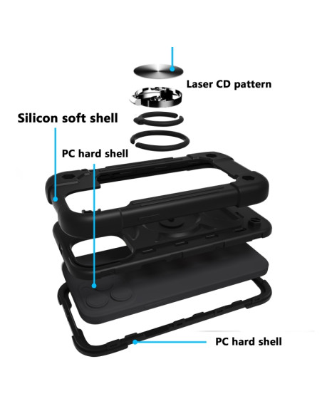 Cover iPhone 13 Pro Silicone Antiurto Nero | Melacompro