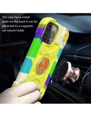 Cover iPhone 13 Pro Silicone Antiurto Colorful Giallo Verde | Melacompro