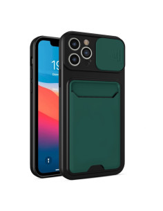 Cover iPhone 13 Pro TPU Antiurto Glitterato Oro Rosa Dark night Verde