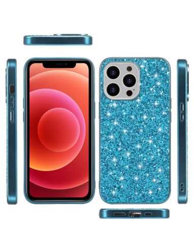 Cover iPhone 13 Pro TPU Antiurto Glitter Nero | Melacompro