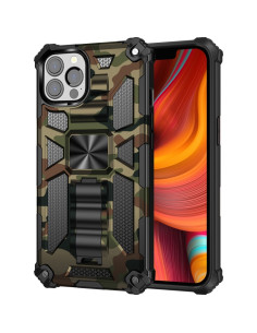 Cover iPhone 13 Pro TPU Antiurto Glitterato Oro Rosa Army Verde