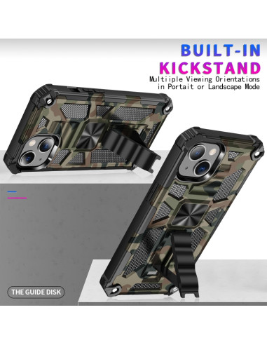 Cover iPhone 13 Pro TPU Antiurto Glitter Army Verde | Melacompro