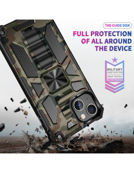 Cover iPhone 13 Pro TPU Antiurto Glitter Army Verde | Melacompro