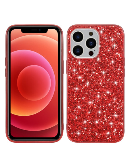 Cover iPhone 13 Pro TPU Antiurto Glitter Rosso | Melacompro