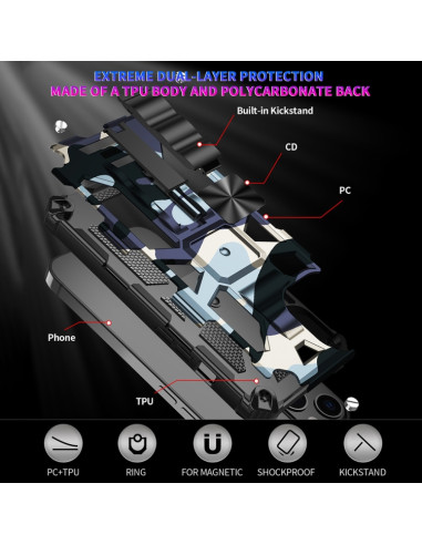 Cover iPhone 13 Pro TPU Antiurto Glitter Blu Navy Blu | Melacompro