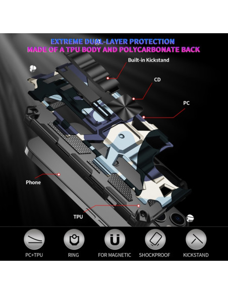 Cover iPhone 13 Pro TPU Antiurto Glitter Blu Navy Blu | Melacompro