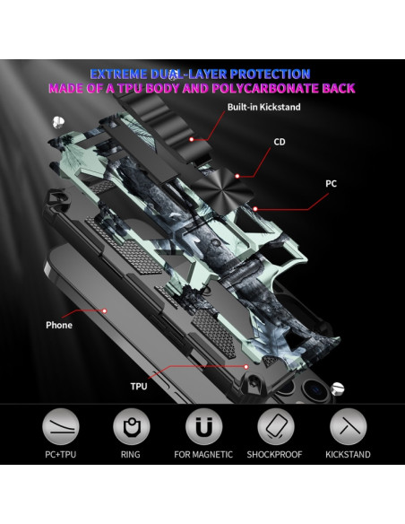 Cover iPhone 13 Pro TPU Antiurto Glitter Light Verde | Melacompro